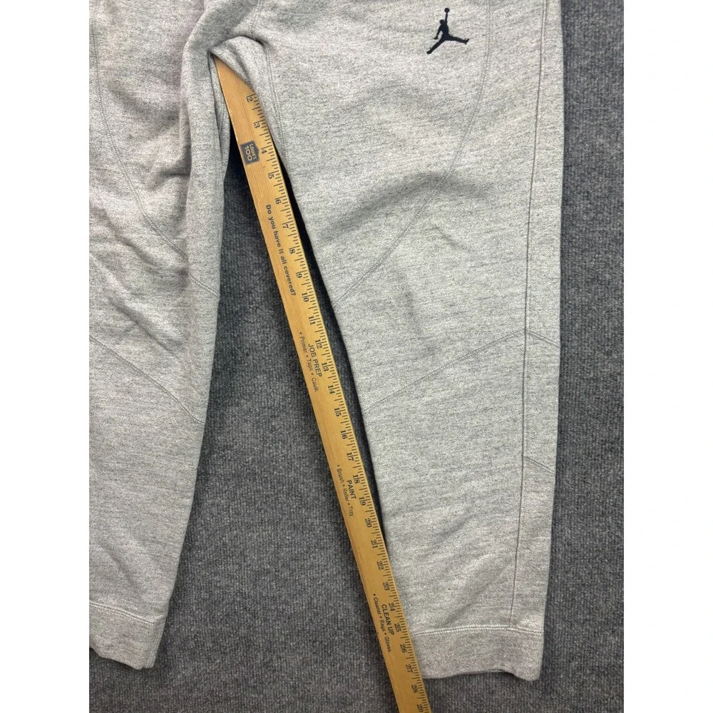 Jordan Sweatpants Mens Large Gray Jumpman Fleece Tapered Joggers 65426